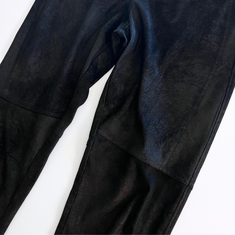 Free People Midnight Vegan Suede Skinny Pants Black Medium Moto Indie Sleaze - Picture 5 of 7